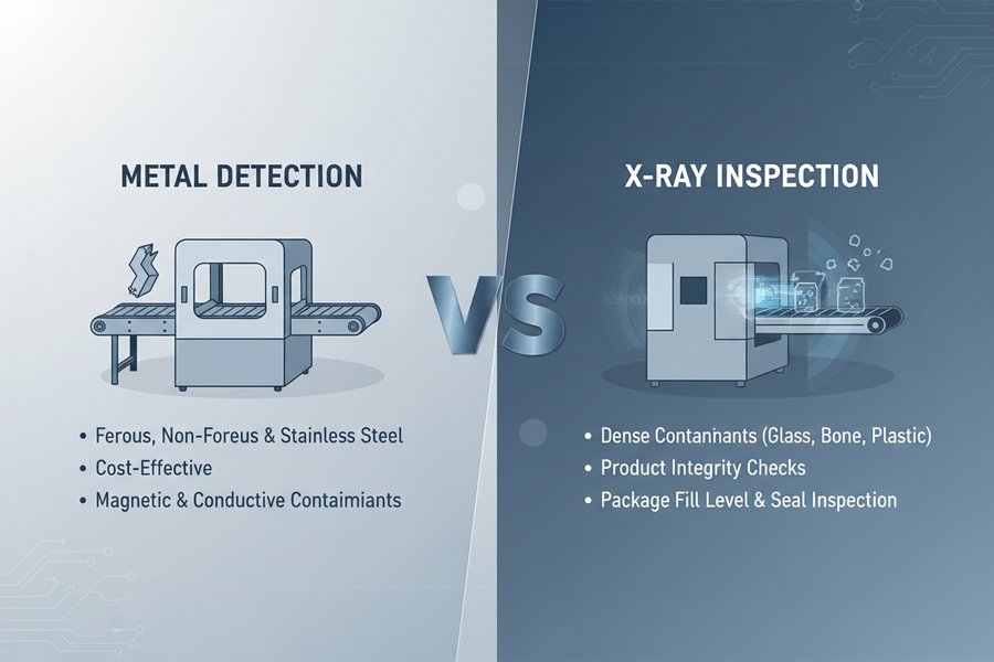 Metal detection vs. X-ray inspection